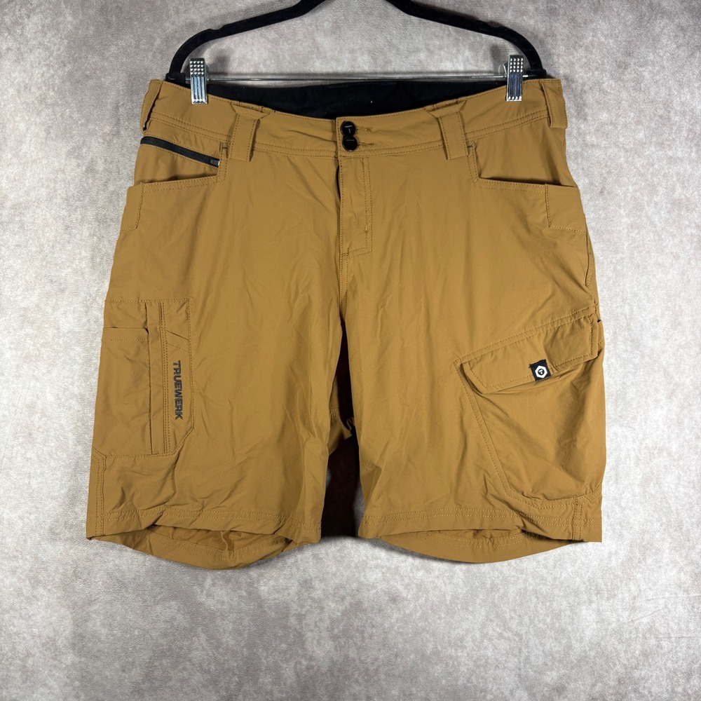 Truewerk Work Shorts Womens 16 Brown T1 Werkshort Cargo Stretch Utility Outdoor